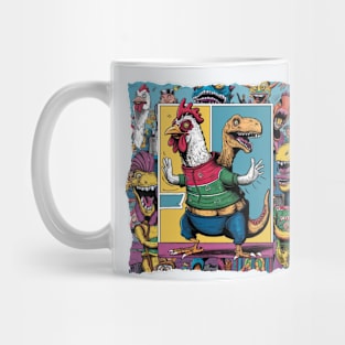 Very Peculiar Two Headed Chicken-Dinosaur Creature Mug